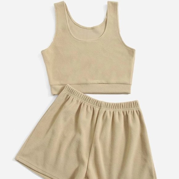 Fleece Tank Top and Shorts Set - Picture 1 of 5